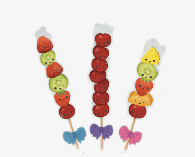 山楂口味和水果口味的糖葫芦