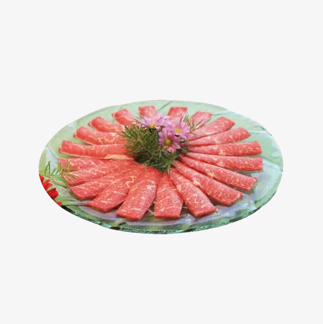 肉片摆盘