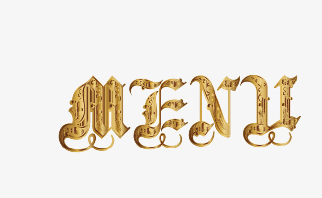 menu菜单艺术字