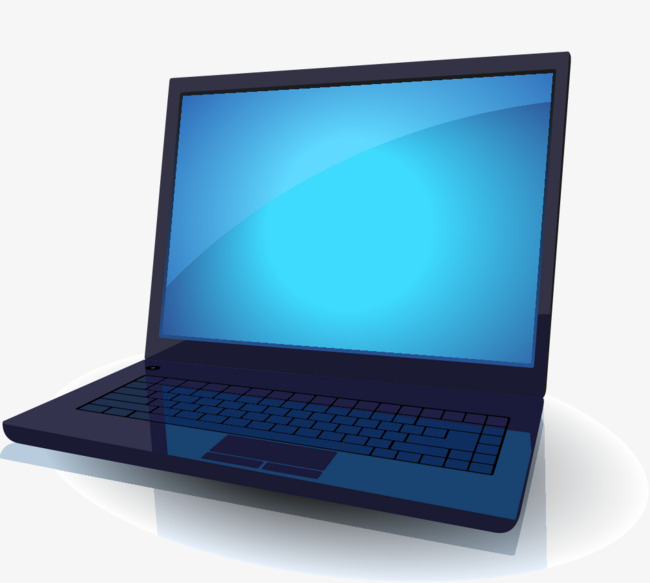 矢量手绘笔记本电脑