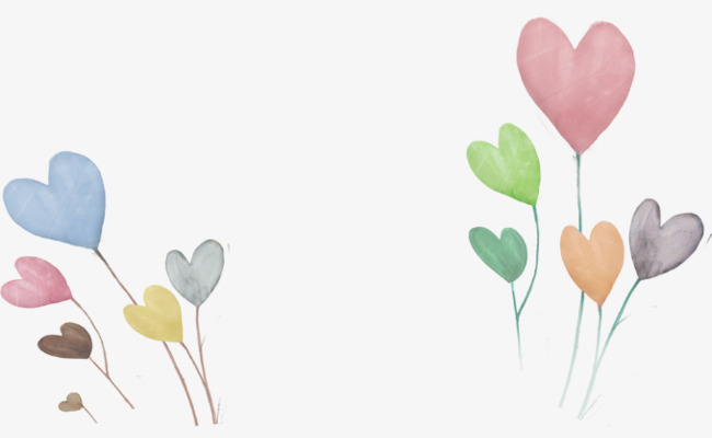 卡通背景_卡通爱心png素材-90设计