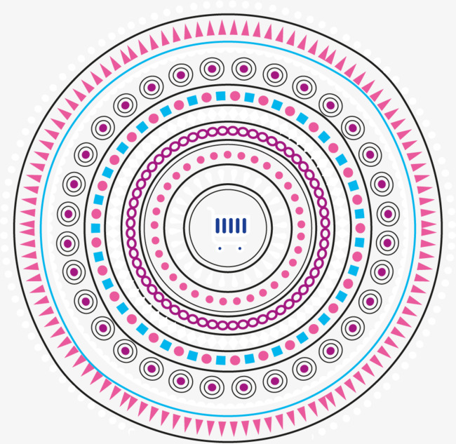 矢量手绘民族风花纹