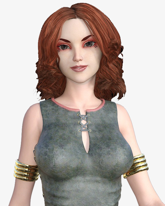 立体 优雅 女人图片 微笑             此素材是90设计网官方设计