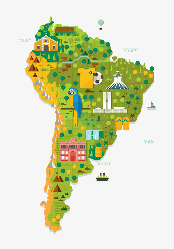 卡通非洲地图