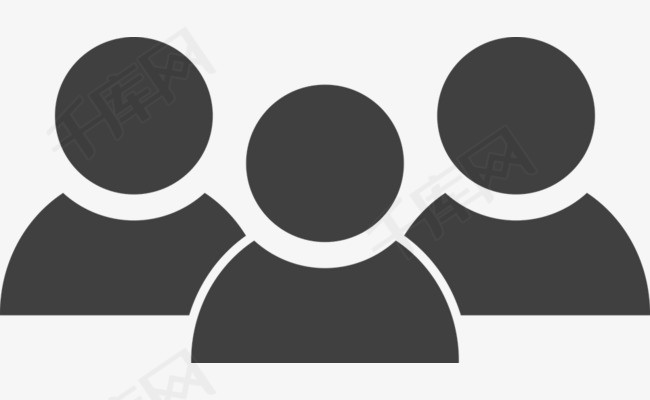 团队协作图标合作多人在一起黑图标免费png素材