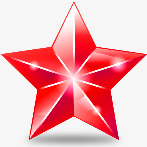 红色五角星免抠素材