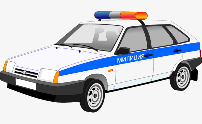 卡通警车免抠素材