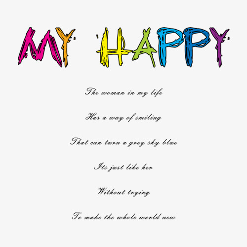 myhappy艺术字