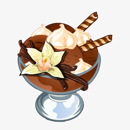 美味的巧克力冰淇淋