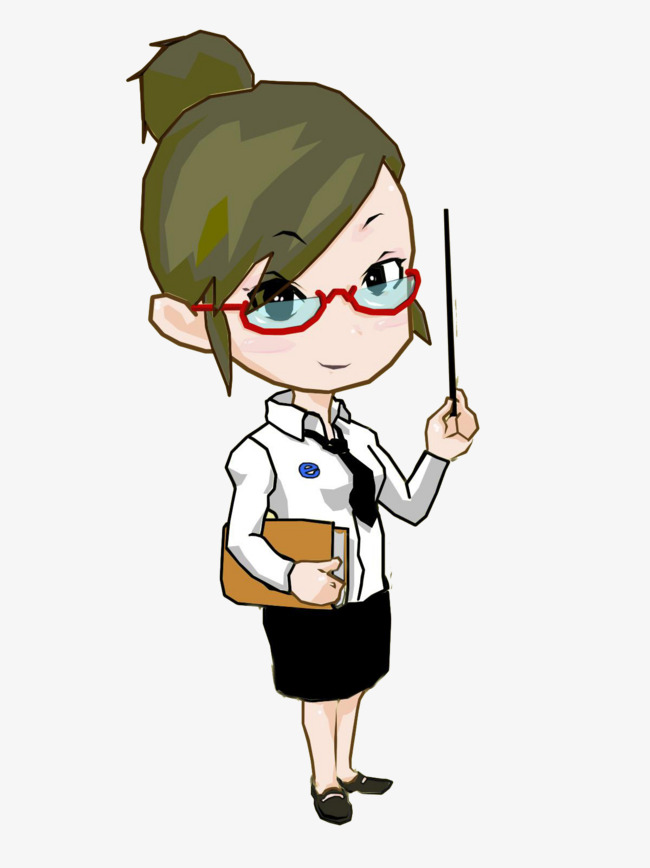 戴眼镜的女老师素材图片免费下载_高清卡通手绘png