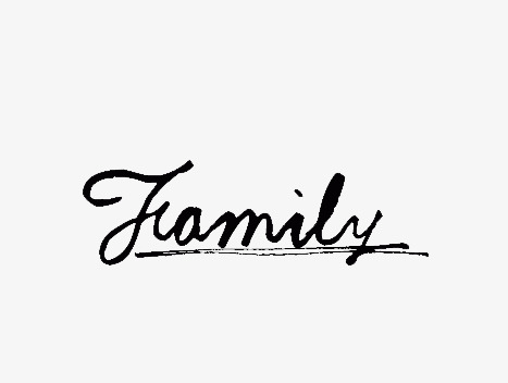 family艺术字素材