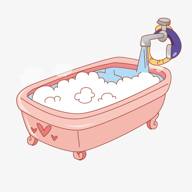 浅粉色泡泡浴缸素材图片免费下载_高清效果元素psd_千