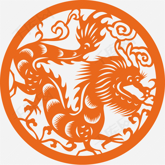 两条龙窗花猜四字成语_窗花剪纸(2)