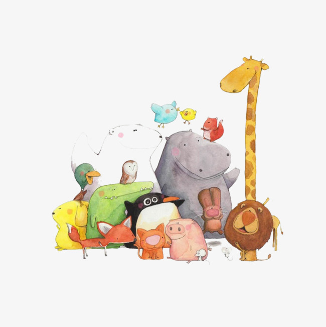 卡通 动物 插画 可爱             此素材是90设计网官方设计出品,均