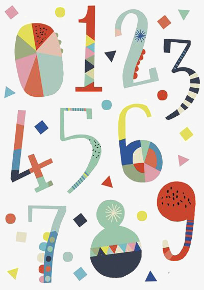 卡通数字艺术字【高清艺术字体png素材】-90设计