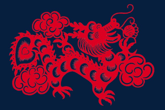 龙形剪纸