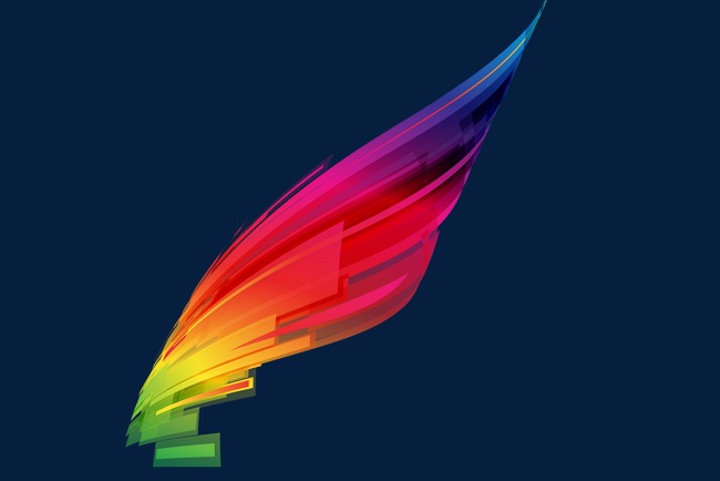 哪个p图软件有彩色翅膀