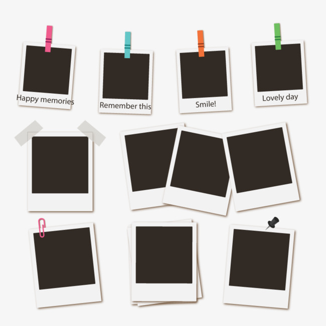 矢量照片墙拍立得素材图片免费下载_高清装饰