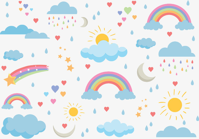 各种天气创意矢量图png素材-90设计