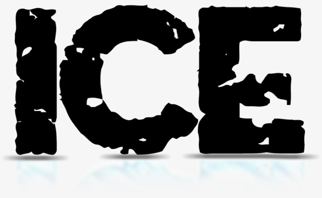 黑色创意文字ice免抠素材