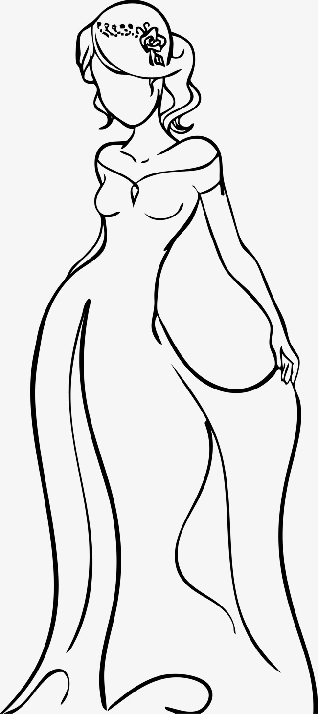 婚纱裙子简笔画_公主裙子简笔画婚纱(2)