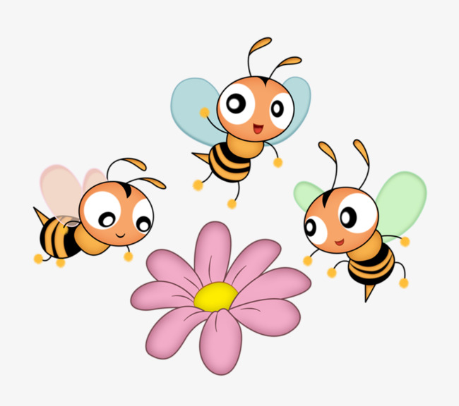 卡通手绘可爱小蜜蜂素材图片免费下载_高清装饰图案png_千库网(图片