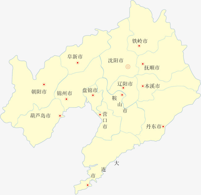辽宁省矢量地图图片