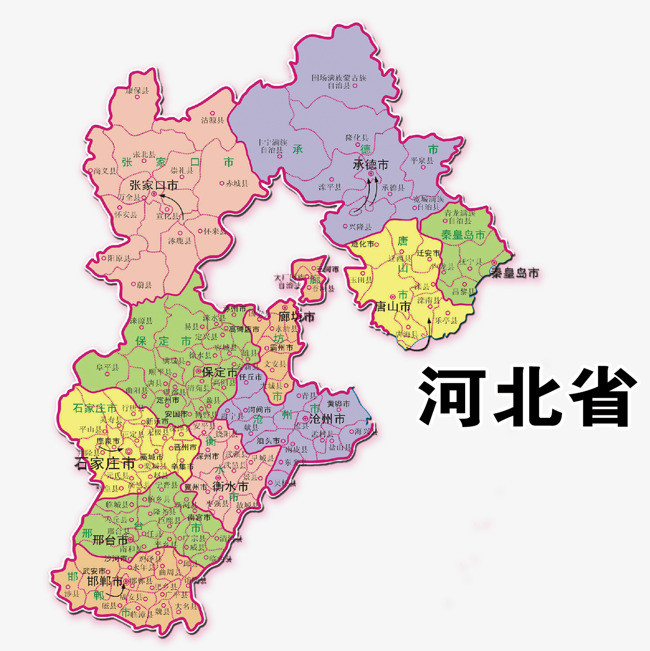 河北省地图素材图片