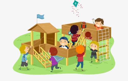 游乐场里小孩放风筝等素材图片免费下载_高清