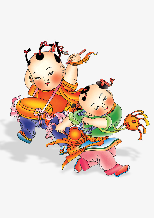 春节节日欢庆活动2021年喜庆装饰元素红色灯笼扇子