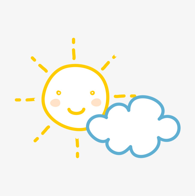 太阳白云素材