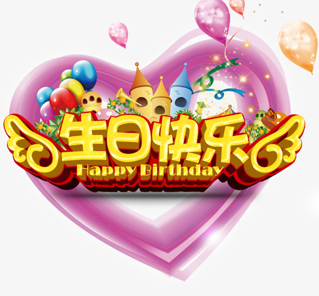 生日快乐艺术字