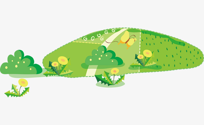 绿色草地矢量图png素材-90设计