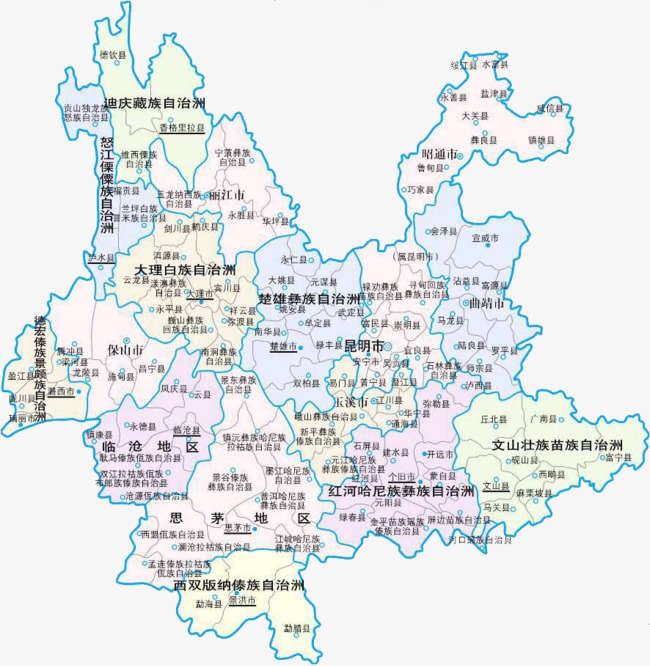 中国云南地图素材图片免费下载_高清装饰图案png_cnc