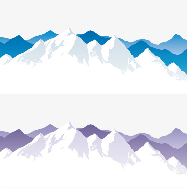 矢量几何雪山素材png素材-90设计