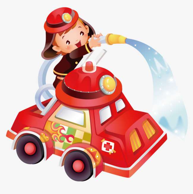 救火的消防员素材图片免费下载_高清卡通手绘