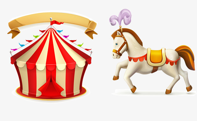 游乐场马戏团开心欢乐美丽