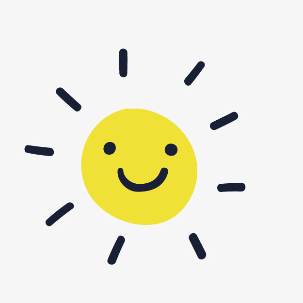 卡通微笑太阳