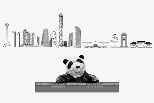成都建筑物和代表素材图片免费下载_高清卡通