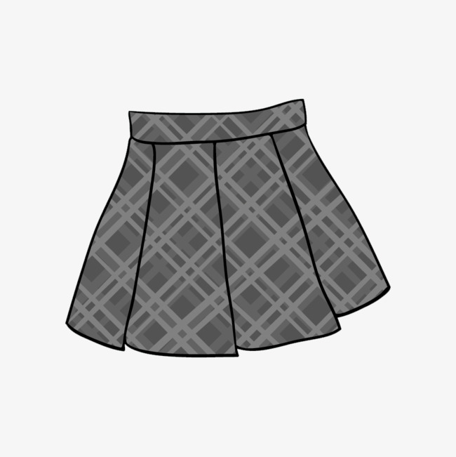 矢量灰色百褶裙素材图片免费下载_高清psd