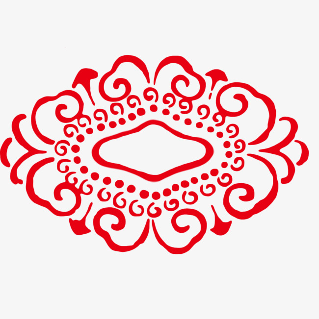 中国风剪纸装饰元素【高清png素材】-90设计