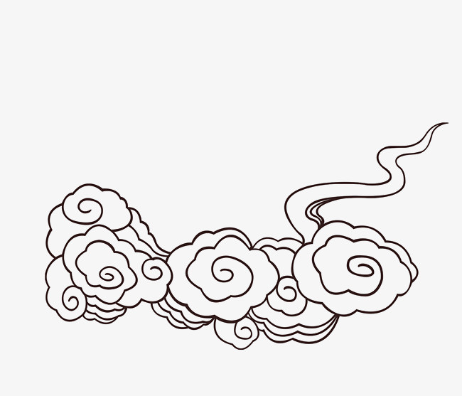 中式祥云纹【高清装饰元素png素材】-90设计