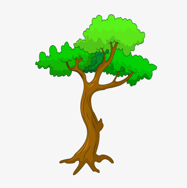 绿色质感卡通松树素材图片免费下载_高清psd