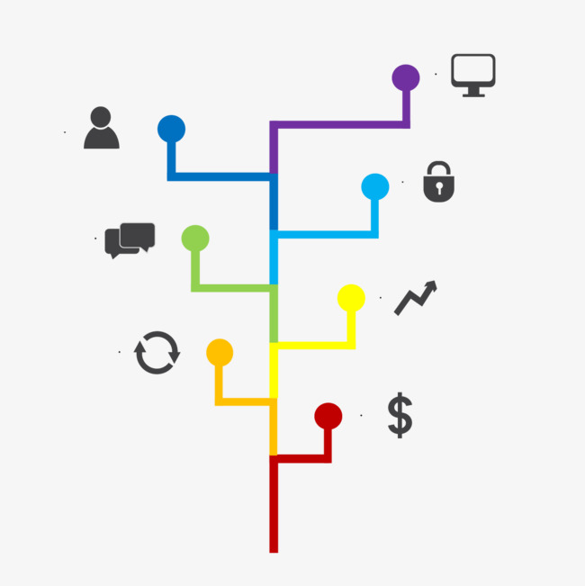 矢量PPT树状关系图素材图片免费下载_高清PPT元素psd