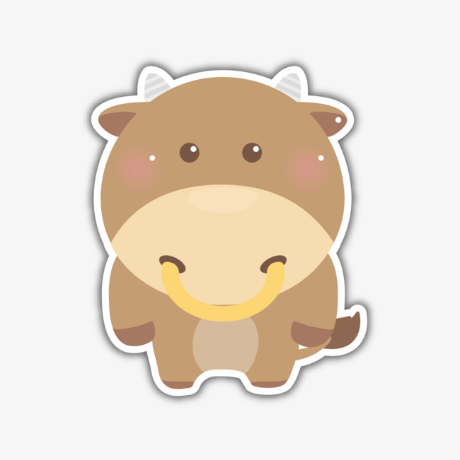 可爱小牛【高清png素材】-90设计