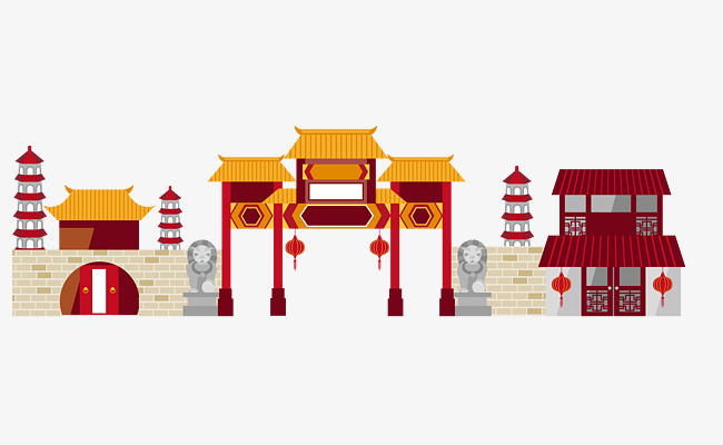 中式建筑矢量