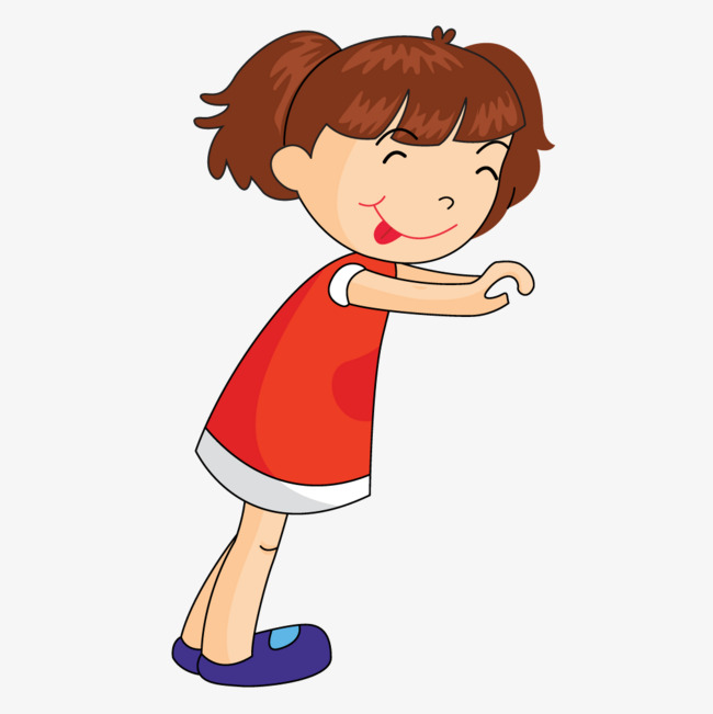 矢量卡通人物红色裙子素材图片免费下载_高清