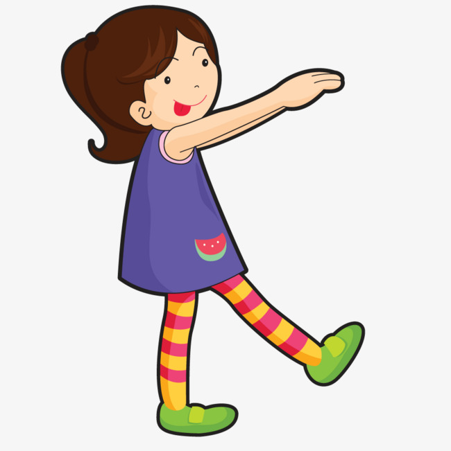 矢量卡通人物紫色裙子素材图片免费下载_高清