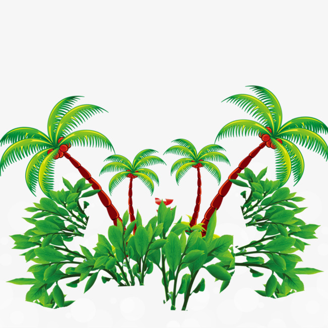 椰子树壁纸手绘