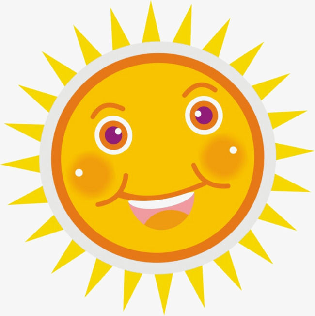 有质感的卡通太阳设计元素